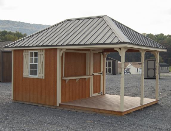 10x16 Hip Style Cabana Building for sale at Pine Creek Structures