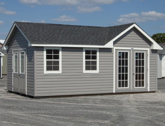 14x20 Custom Victorian Deluxe Style Storage Shed with Vinyl Siding From Pine Creek Structures